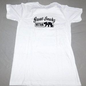 White Great Smoky Mountain tee shirt,  Small, cotton